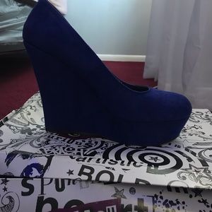 Blue Wedged/Platform Heels